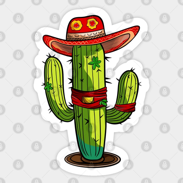 Cowboy Cactus Sticker by micho2591